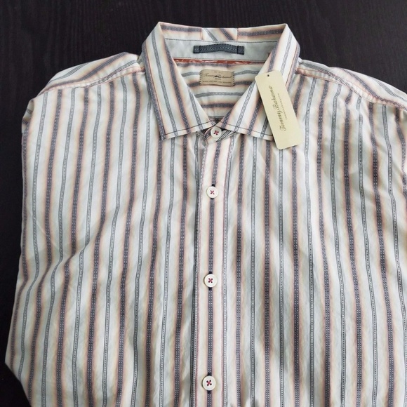NWT TOMMY BAHAMA STRIPED LONG SLEEVE SALSA Sz XXL - Picture 6 of 7